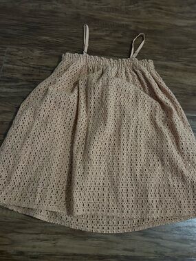 Rylee + Cru Peach Eyelet Sundress